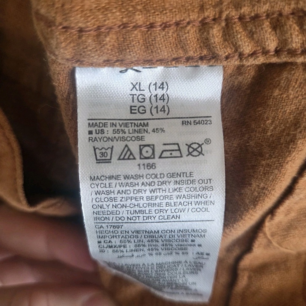 Old Navy Junior's Tan Brown Utility Military Jacket Size XL 14 Some Flaws Seepic - Picture 13 of 14